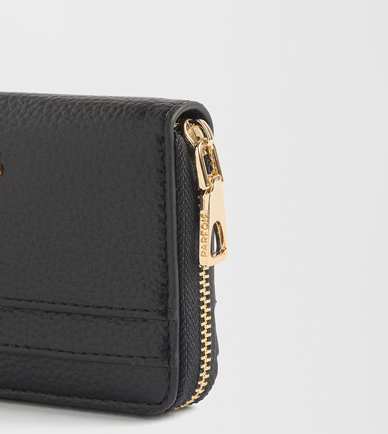 Textured Zip-Around Wallet