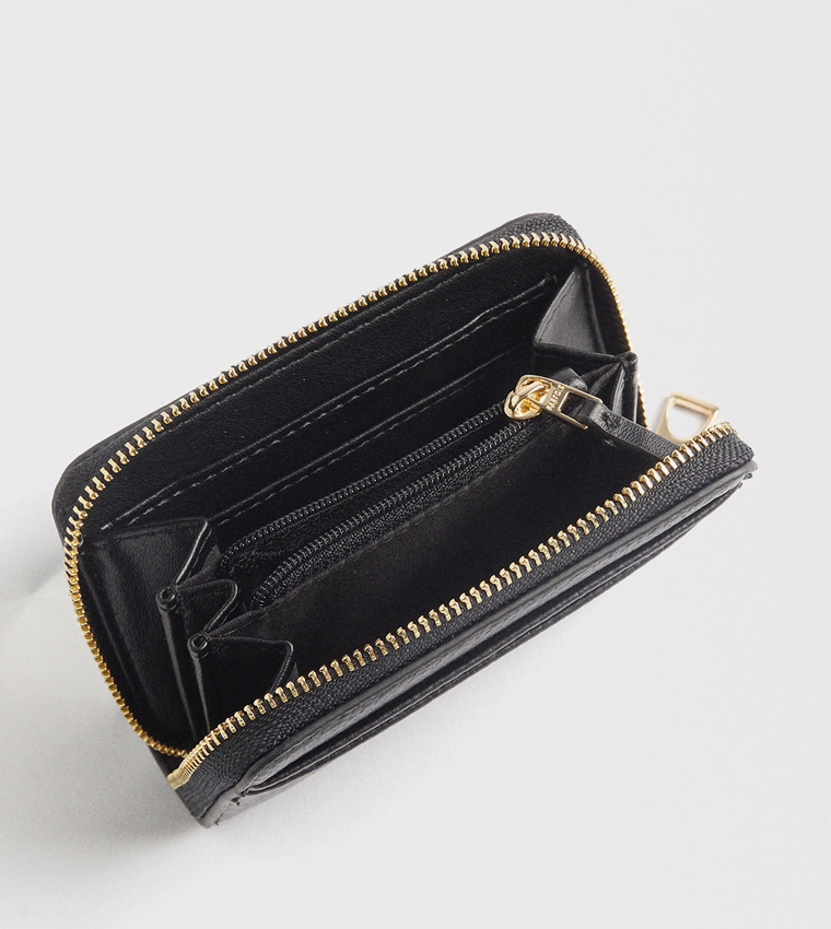 Textured Zip-Around Wallet