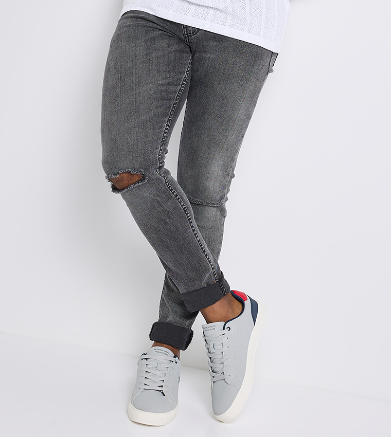 Logo Printed Lace-Up Sneakers