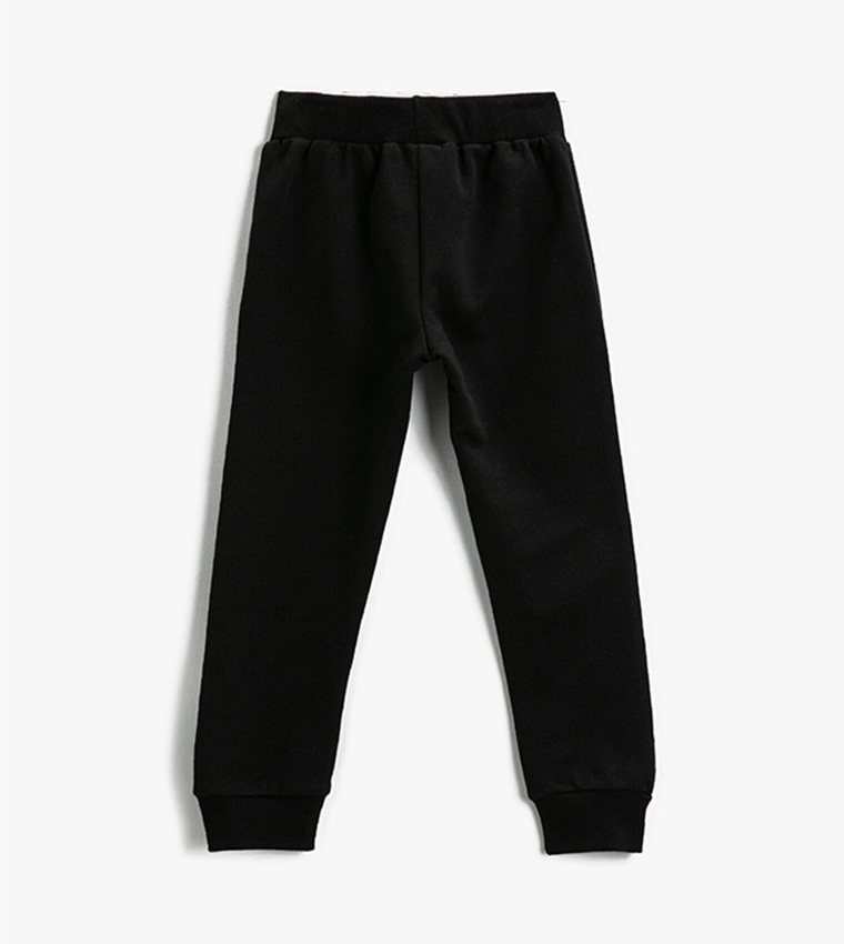 Buy Koton Girl s Solid Casual Sweatpants In Black 6thStreet Oman