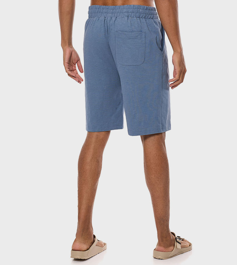 Solid Lounge Shorts with Elastic Waist