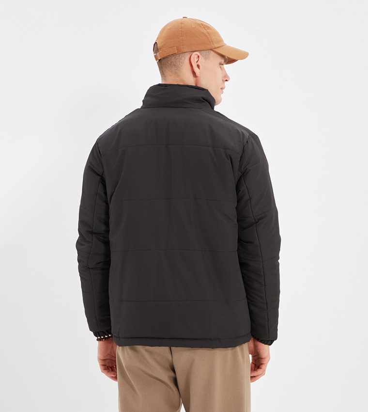 Quilted Snap Closure Puffer Jacket