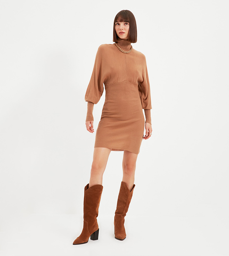Trendyol Woman Mini Bodycon Double-Breasted Woven Dress Vestido