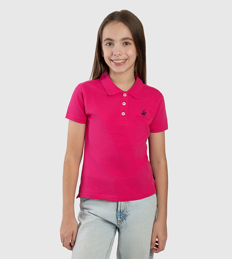 Logo Embroidered Short Sleeves Polo T-Shirt