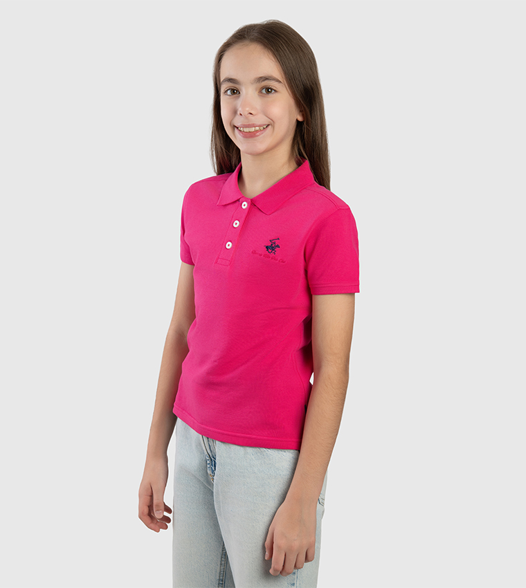 Logo Embroidered Short Sleeves Polo T-Shirt