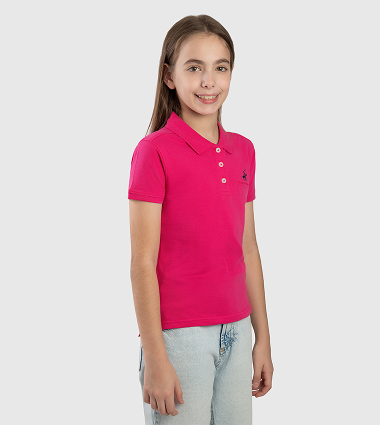 Logo Embroidered Short Sleeves Polo T-Shirt