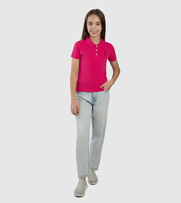 Logo Embroidered Short Sleeves Polo T-Shirt