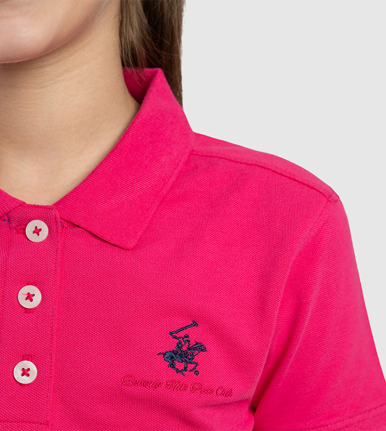 Logo Embroidered Short Sleeves Polo T-Shirt