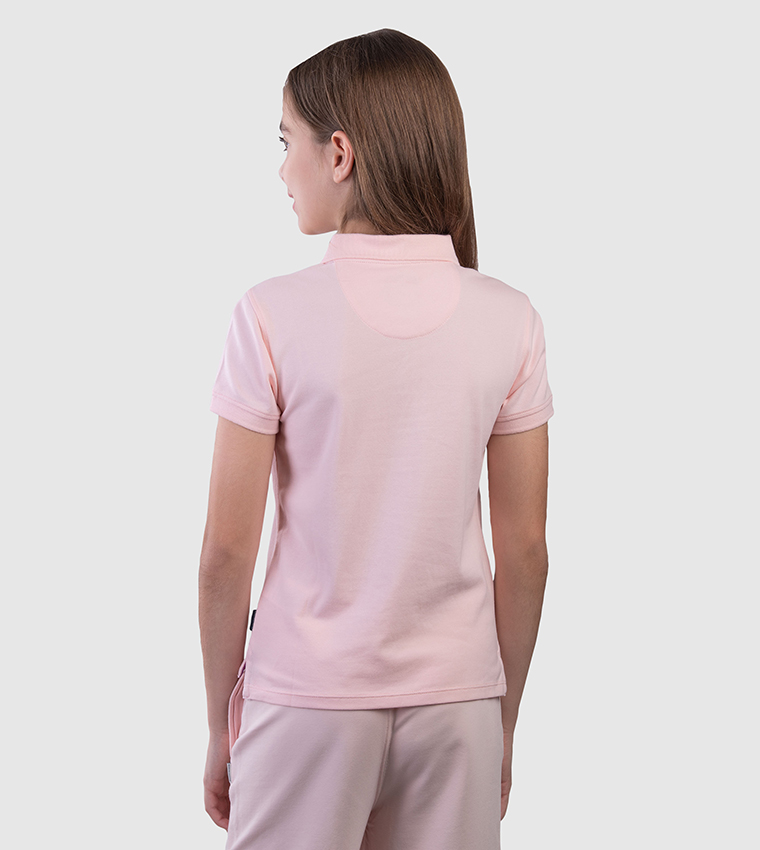 تيشيرت بولو كم قصير وشعار 