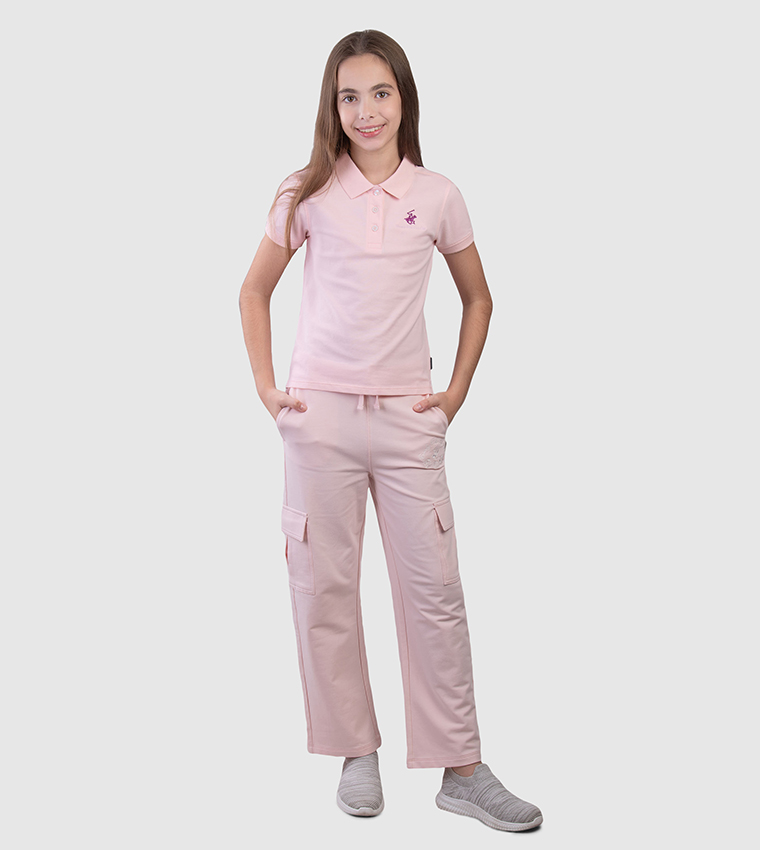 تيشيرت بولو كم قصير وشعار 