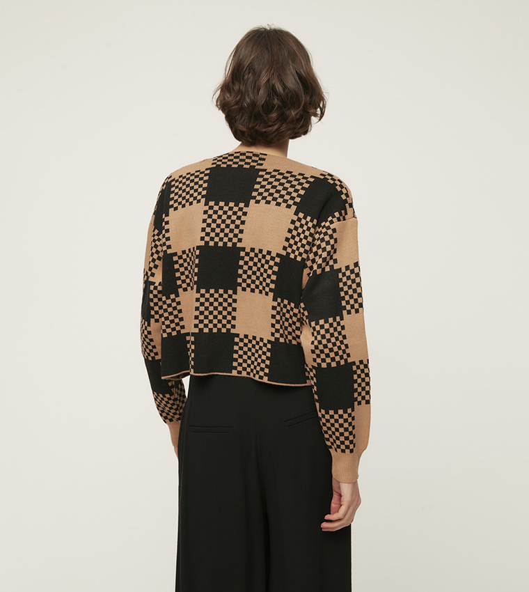 5010162 Multi Colour Patterned & Check Cardigan