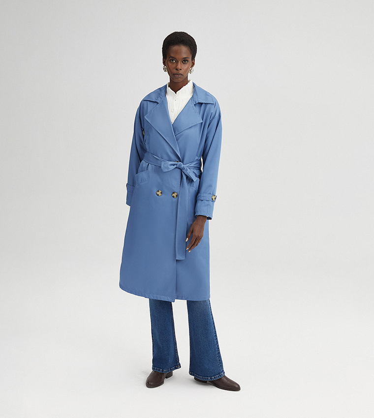 Indigo trench coat outlet