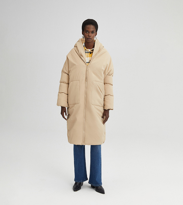Camel puffer jacket clearance