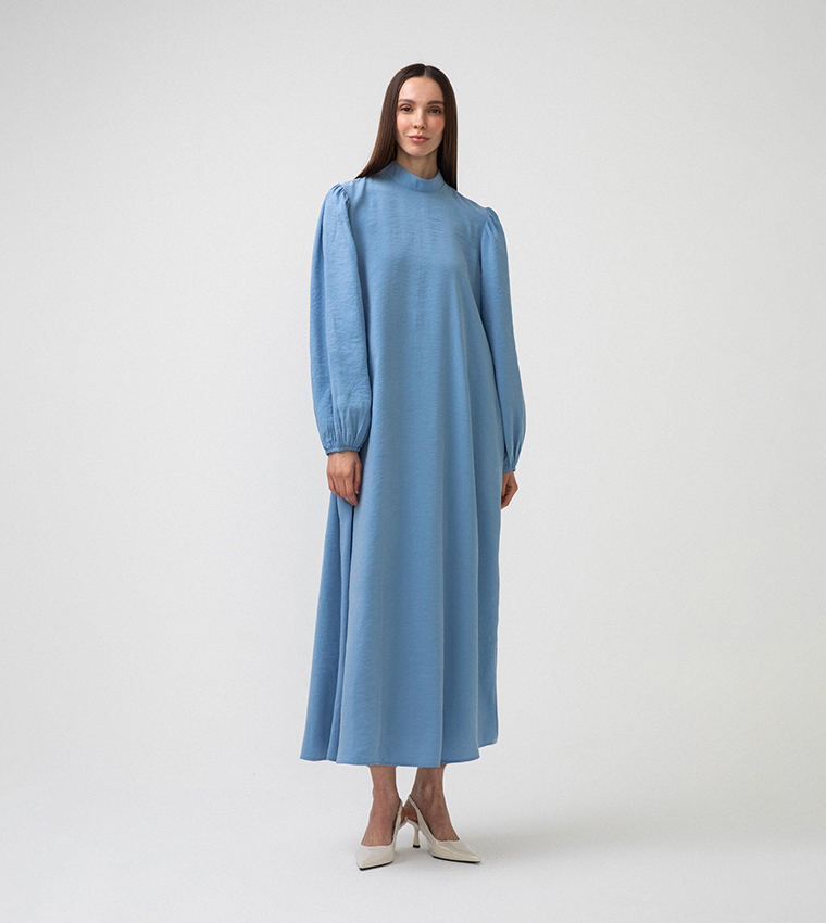 Mock neck clearance a line dress