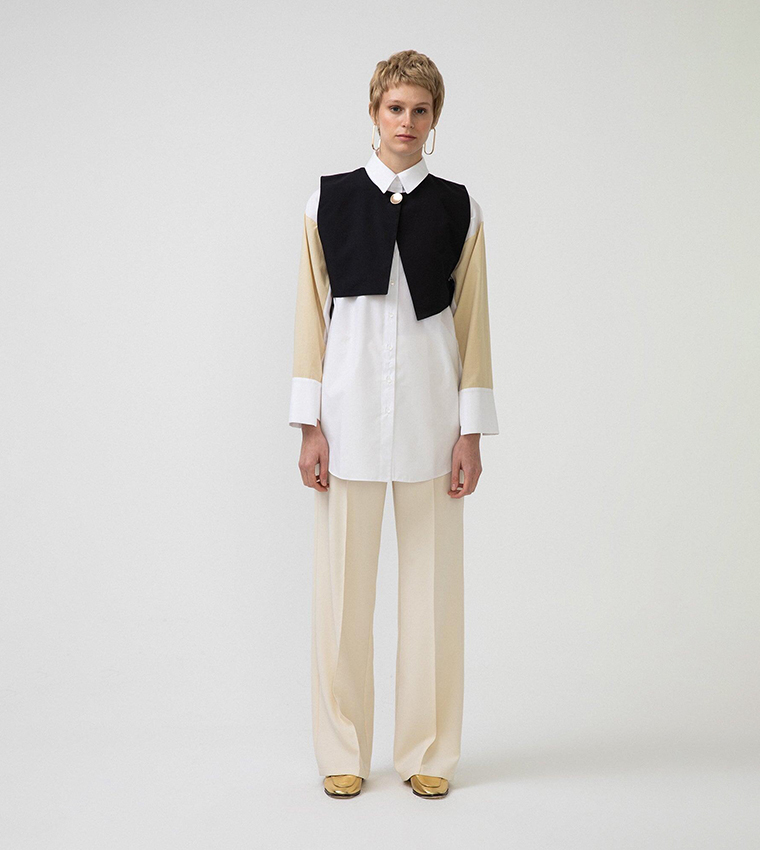 Solid Tie Detailed Waistcoat