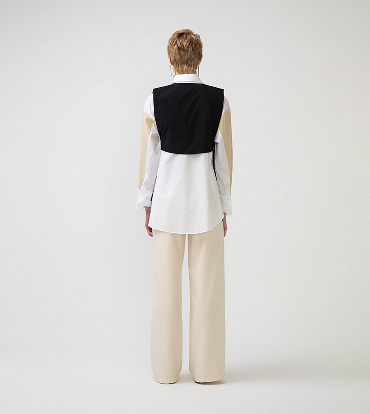 Solid Tie Detailed Waistcoat