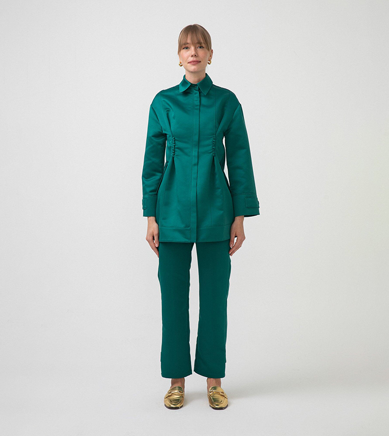 Emerald green raincoat clearance