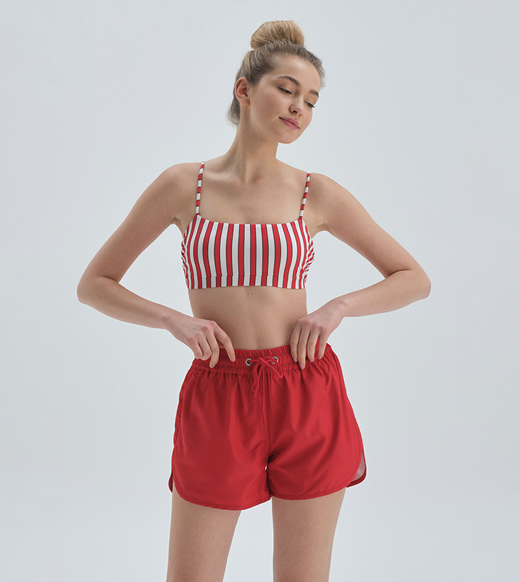 Red bikini shorts shop