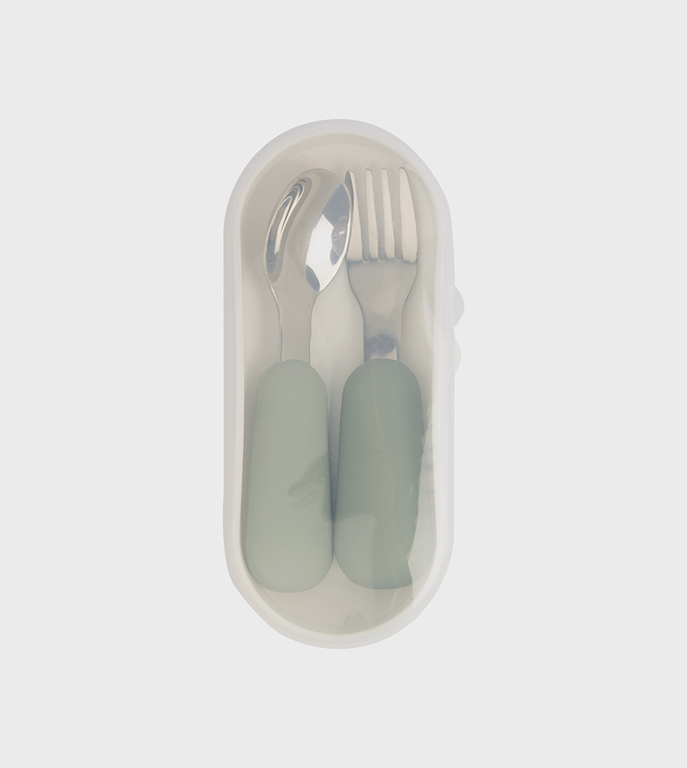 Stainless Steel Cutlery Set with Spoon and Fork with Travel Case