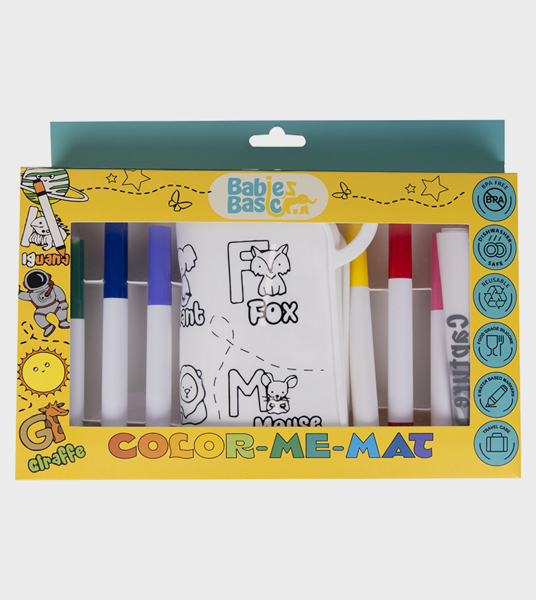 Coloring Mat with Pens and Travel Case - English Alphabet