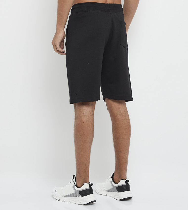 Solid Drawstring Waist Shorts