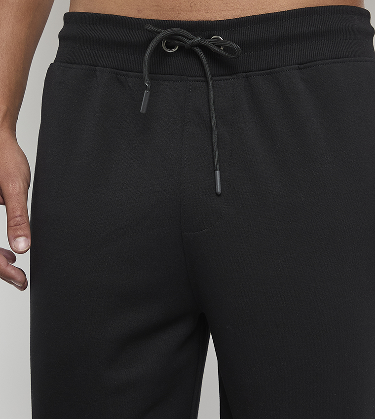 Solid Drawstring Waist Shorts