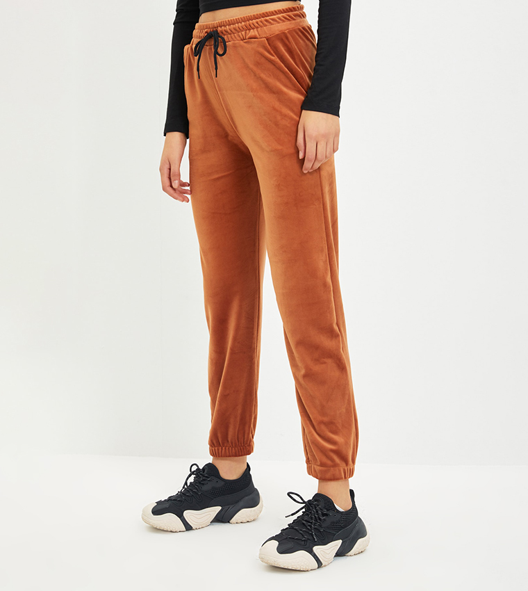 Tab Cuff Sweatpants - Camel