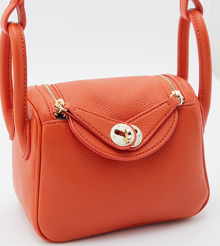 Textured Zippered Crossbody Bag