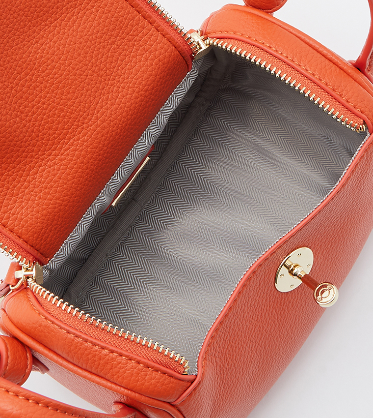Textured Zippered Crossbody Bag