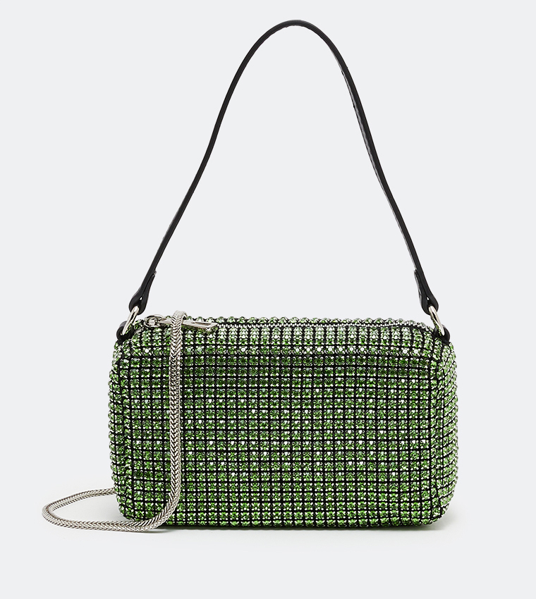 Stone Embellished Shoulder Bag