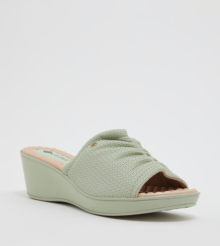 Slip on wedge sales sandals