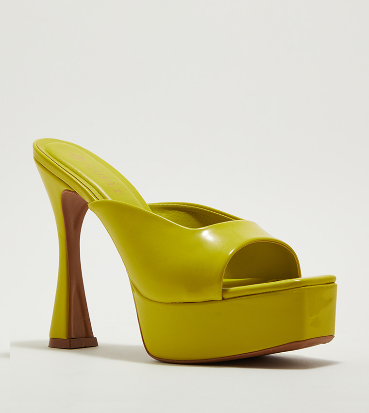 Yellow sales platform heels