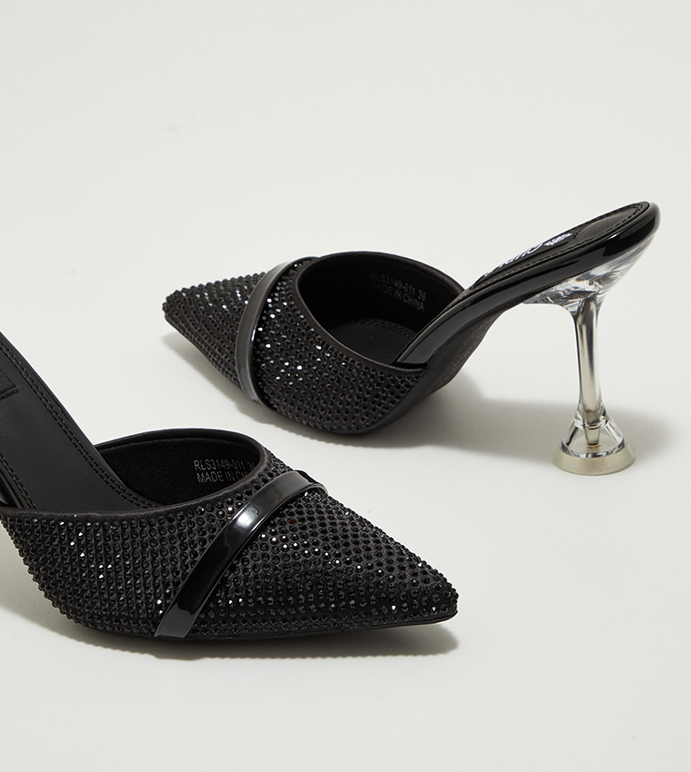 Embellished Mule Pumps