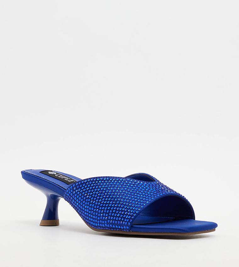 Open toe shop royal blue heels