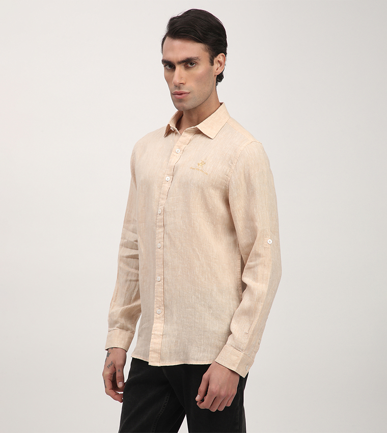 Logo Embroidered Long Sleeves Shirt