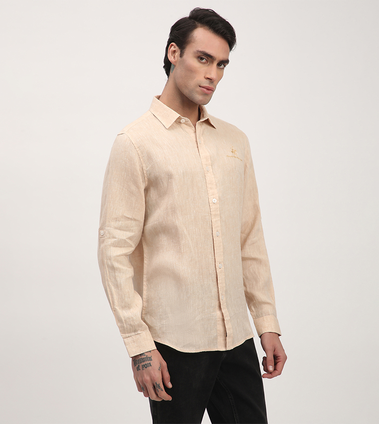 Logo Embroidered Long Sleeves Shirt