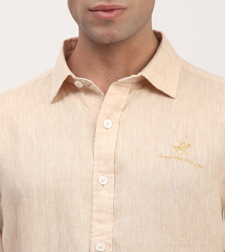 Logo Embroidered Long Sleeves Shirt