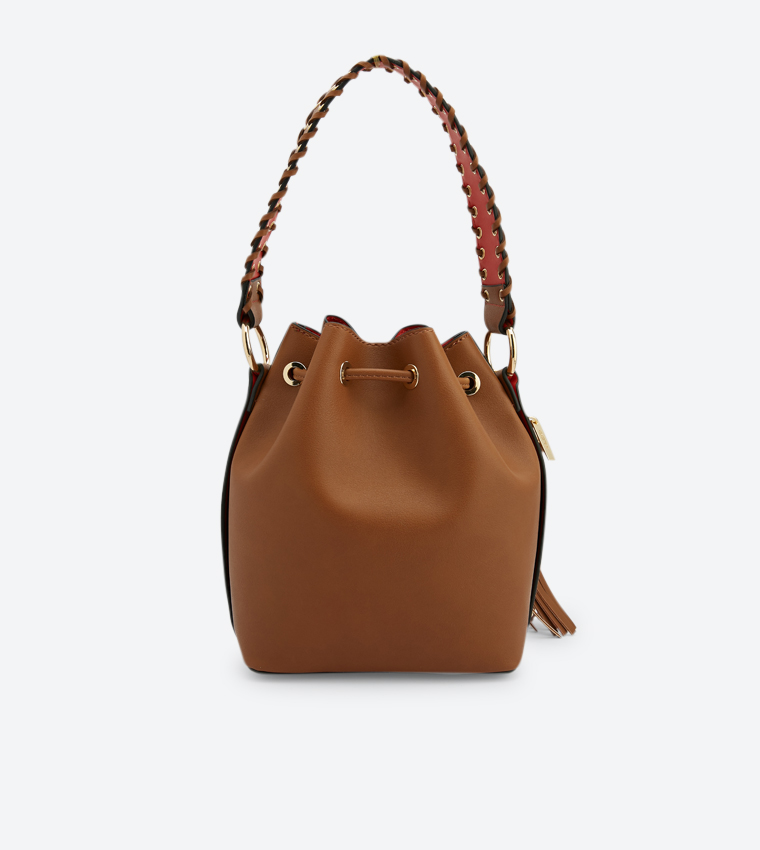 Buy Aldo Dororyth Tassel Details Bucket Bag Cognac 23340403