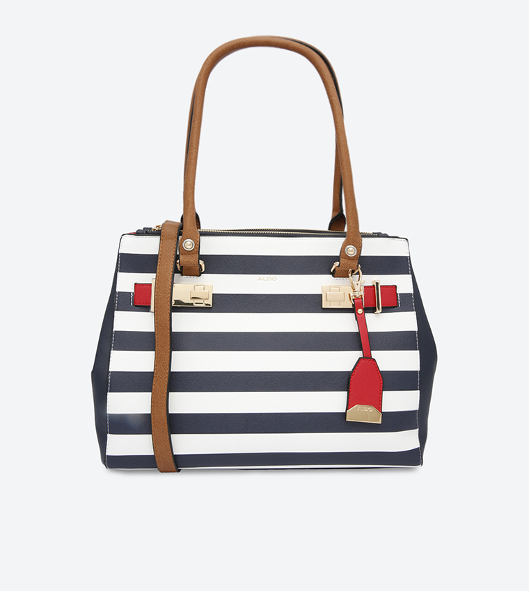 Aldo blue and white striped online bag