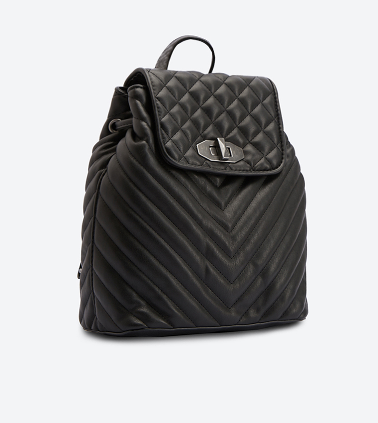 Sevaeclya Quilted Backpack - Black 23340403-SEVAECLYA