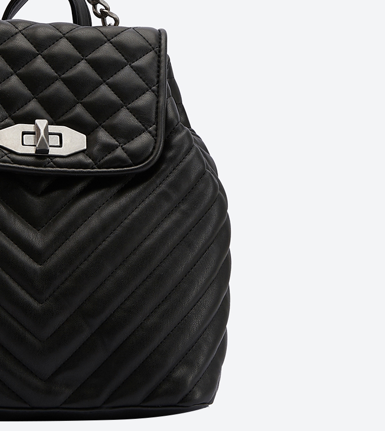Sevaeclya Quilted Backpack - Black 23340403-SEVAECLYA