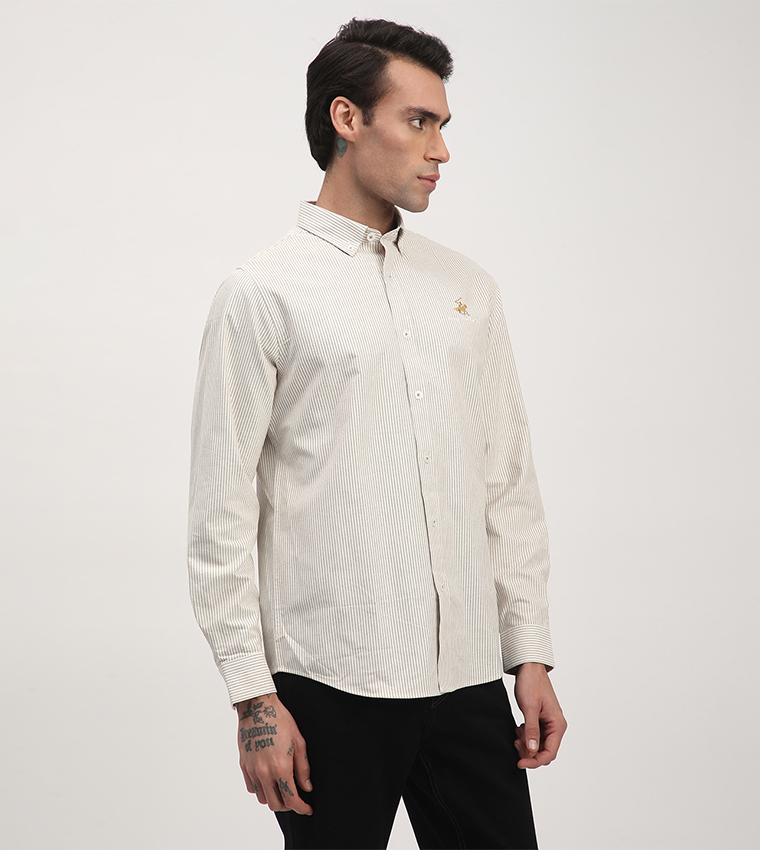 Logo Embroidered Long Sleeves Shirt