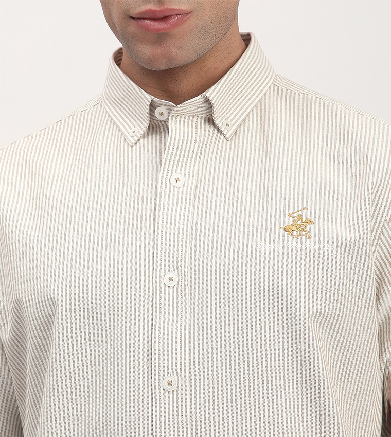Logo Embroidered Long Sleeves Shirt