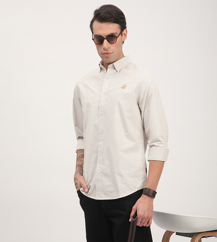 Logo Embroidered Long Sleeves Shirt