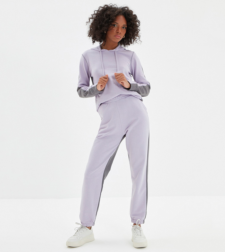 Sweatpants color block sale