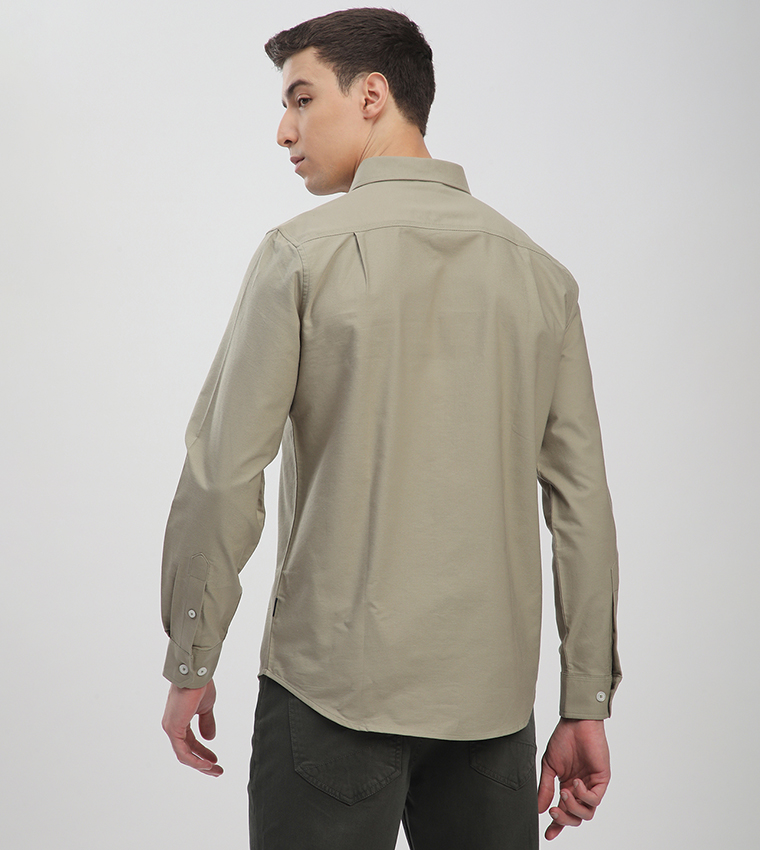 Logo Embroidered Long Sleeves Shirt