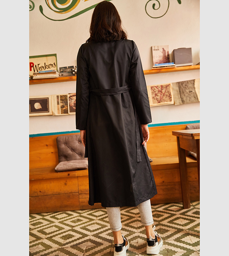 Unlined Trench Coat with Pocket