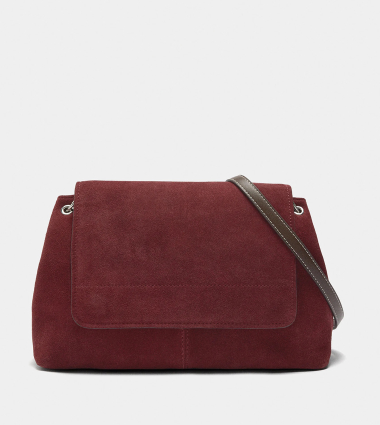 Leather Flap Crossbody Bag