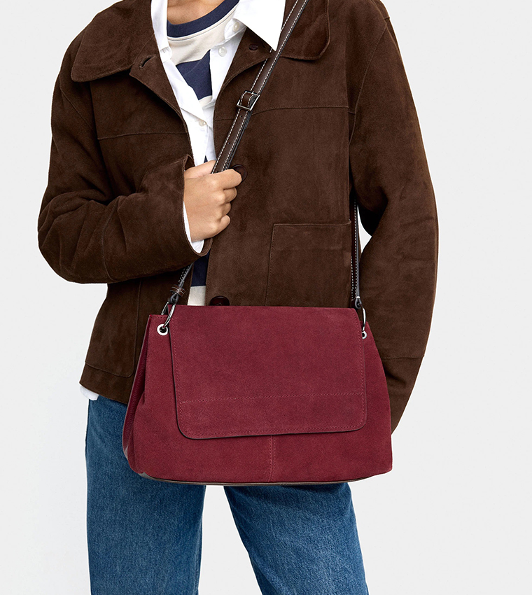 Leather Flap Crossbody Bag