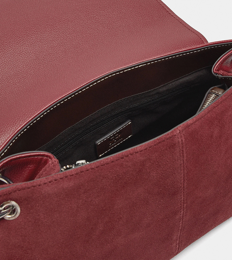 Leather Flap Crossbody Bag